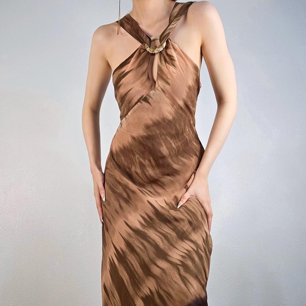 VNT Y2K Italian Maxi Dress Fairy Grunge Romantic Tie Dye Italy  Wedding Guest